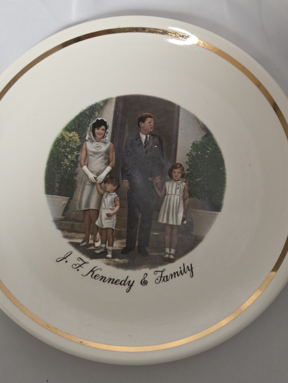 1960’s JFK Family Plate 9‎ 1/4” John F Kennedy Jackie O Caroline John Jr.